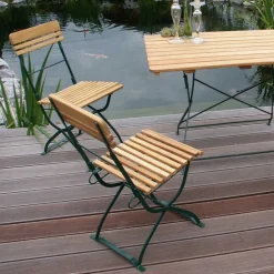 4 Personen Biergarten Set aus Robinie - Yanie (fünfteilig)