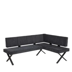 3 Personen Eckbank in Anthrazit - Pricenta