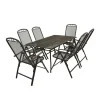 6 Personen Gartengruppe aus Streckmetall - Tessina (siebenteilig)