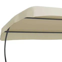 2 Personen Gartenliege in Creme und Schwarz - Enkolu