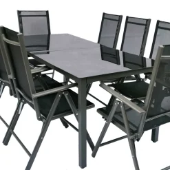 8 Personen Garten-Sitzgruppe Set - Micaelo (neunteilig)