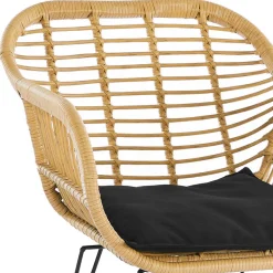 2 Personen Sitzgarnitur aus Kunstrattan - Vasteca (dreiteilig)