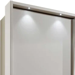 3 Schiebetüren Schlafzimmer Schrank in Beige - Zesgina