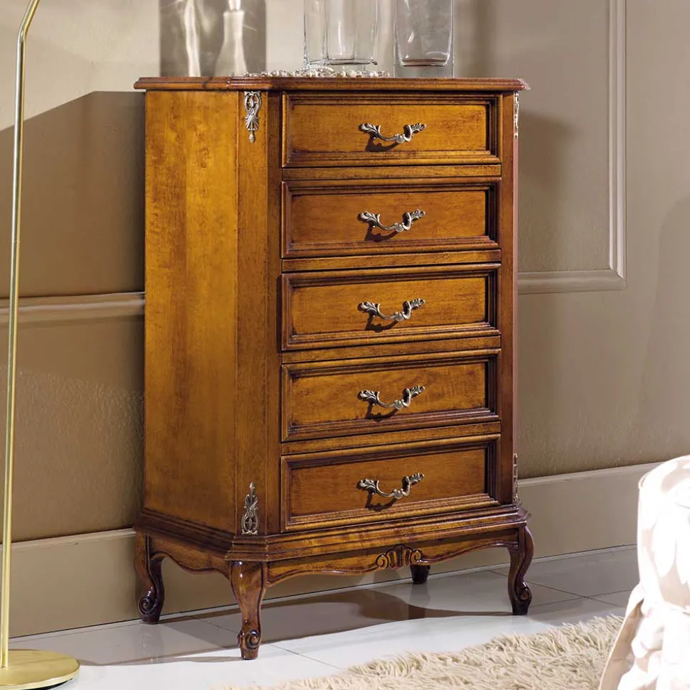 5 Schubladen Hochkommode im Italienischen Stil - Carlenna