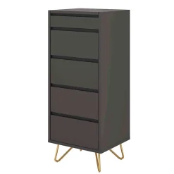 4 Schubladen Hochkommode mit Spiegel klappbar - Bathford