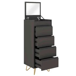 4 Schubladen Hochkommode mit Spiegel klappbar - Bathford