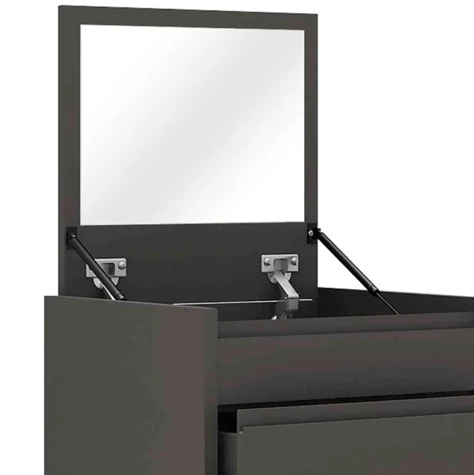 4 Schubladen Hochkommode mit Spiegel klappbar - Bathford