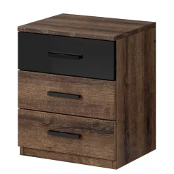 3 Schubladen Nachtkommode in Wildeiche dunkel - Ulpro