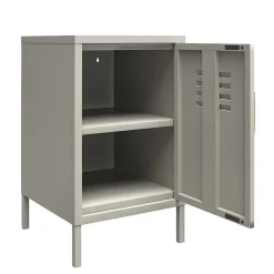 Abschließbare Türen-Kommode im Spind Look - Melanje