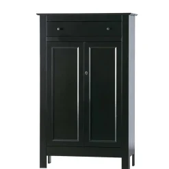 Abschließbare Vertiko Kommode in Schwarz - Wins