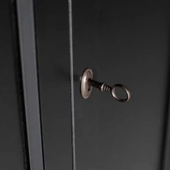 Abschließbare Vertiko Kommode in Schwarz - Wins