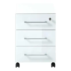 Abschließbarer Rollcontainer in Weiß - Fidania