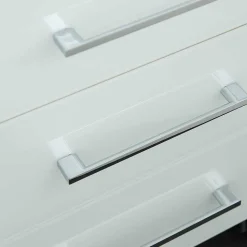 Abschließbarer Rollcontainer in Weiß - Fidania