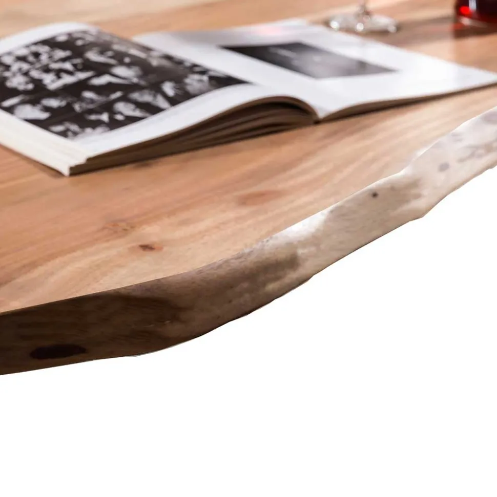 Akazie Baumkantentisch mit U Bügelgestell - Surimo