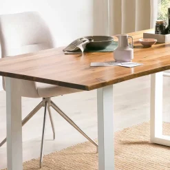 Akazie Essenstisch mit Naturkante & U-Füßen - Sortho