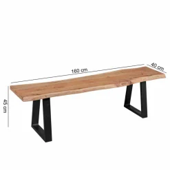 Akazie Holzbank Lussina mit Baumkante