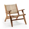 Akazie Holzsessel mit Rattan Geflecht - Foglia