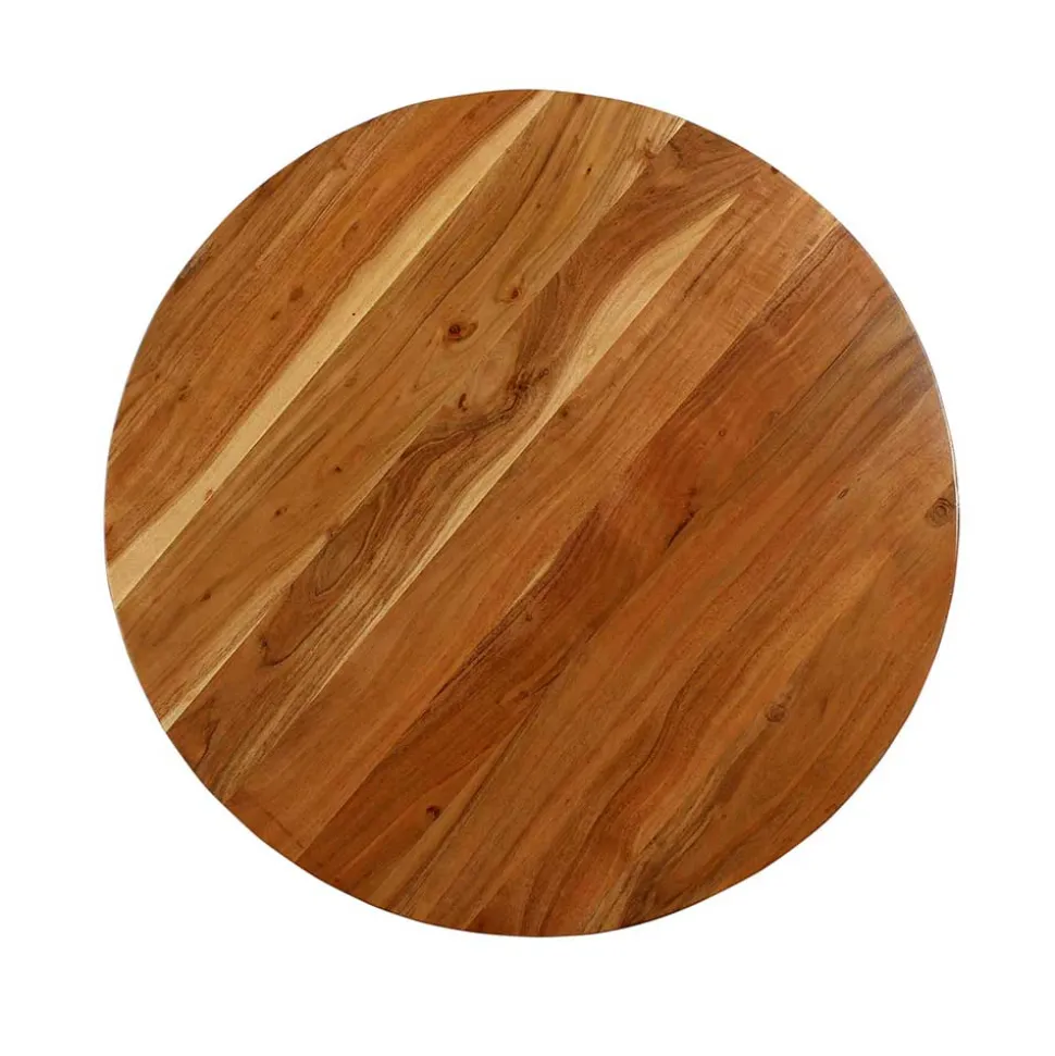 Akazie Sofatisch mit Schweizer Kante - Limona