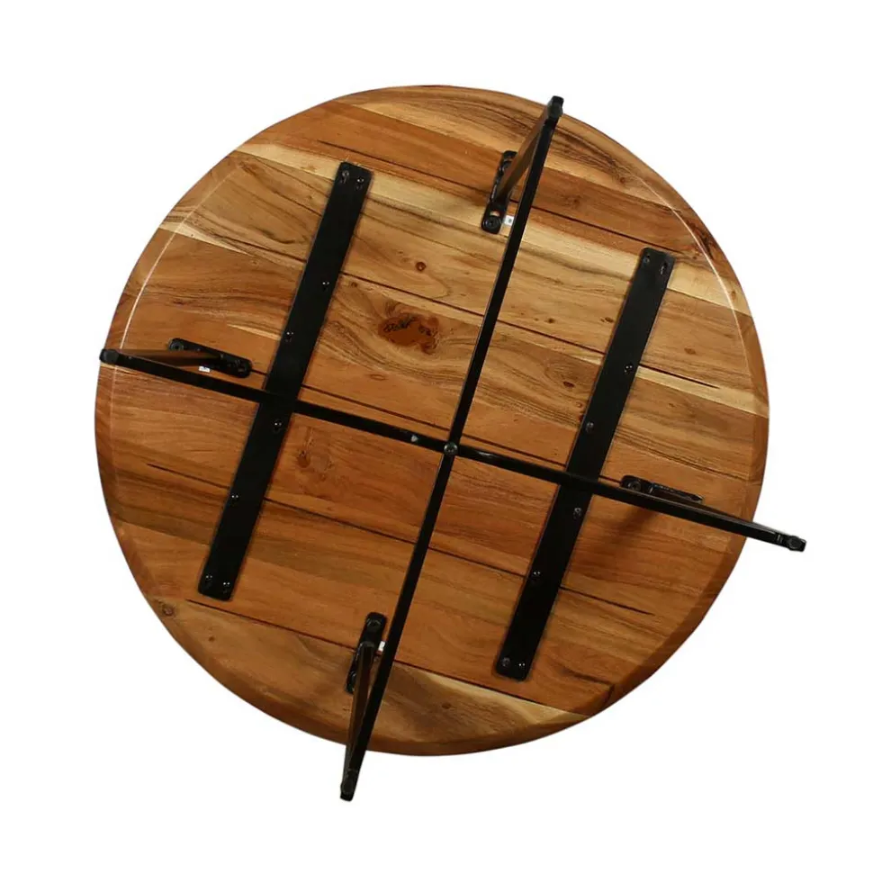 Akazie Sofatisch mit Schweizer Kante - Limona