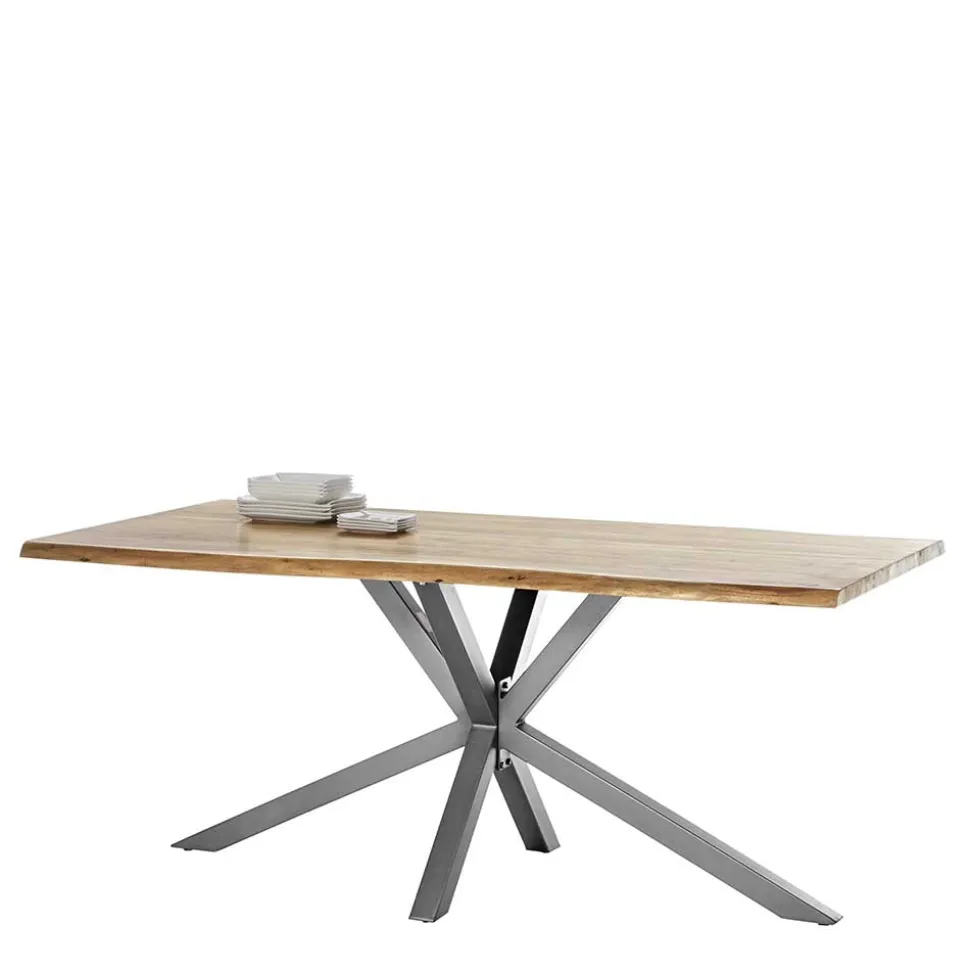 Akazie Tisch fürs Esszimmer mit Baumkante - Symonya