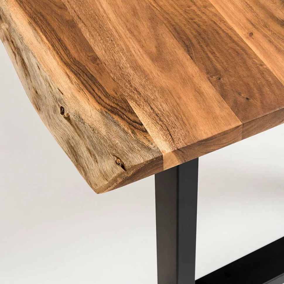 Akazien Esstisch mit Baumkanten - Rai