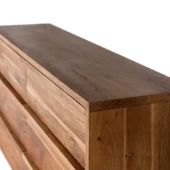 Akazienholz Sideboard mit sechs Schubladen - Vomano