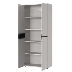 Aktenschrank in Hellgrau mit Schwarz - Great