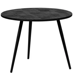 Altholz Beistelltisch aus Teak in Schwarz - Gagg