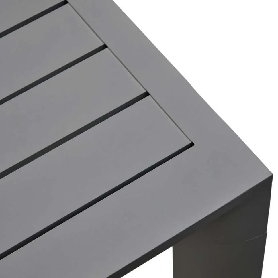 Alu Outdoor Tisch in Dunkelgrau - Lagusta