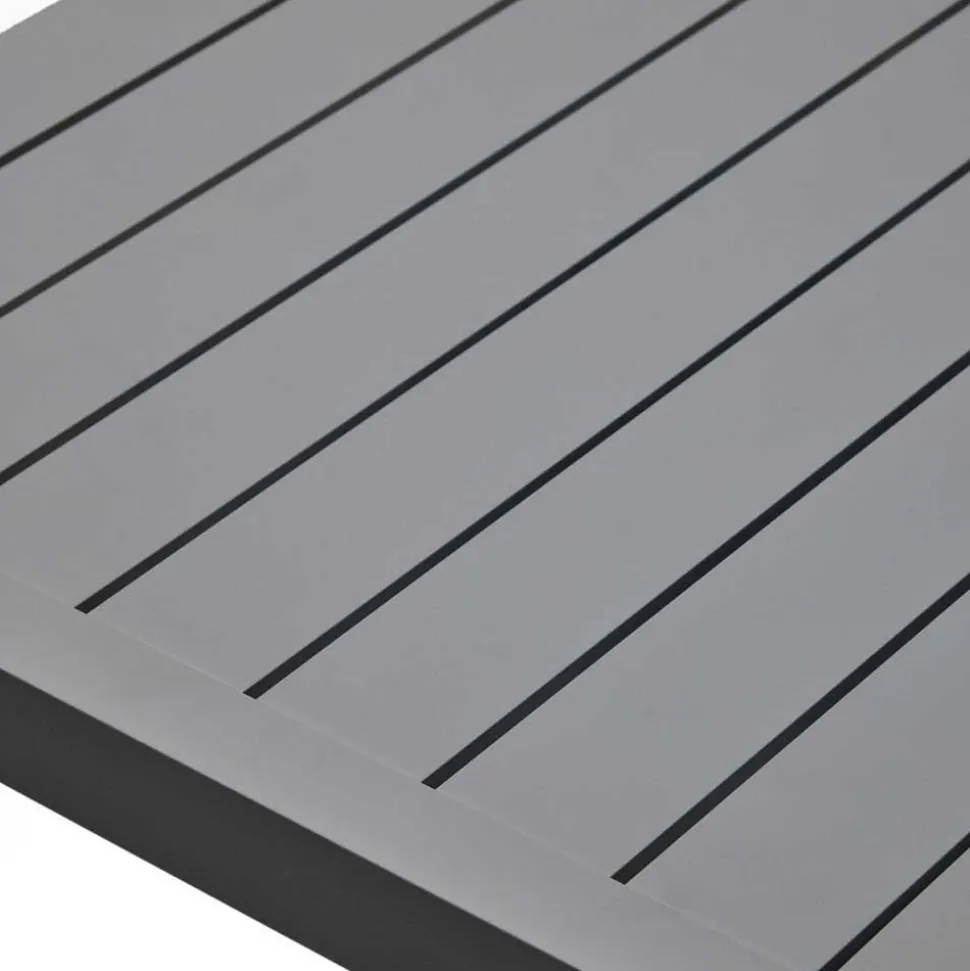 Alu Outdoor Tisch in Dunkelgrau - Lagusta