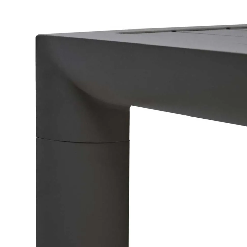 Alu Outdoor Tisch in Dunkelgrau - Lagusta