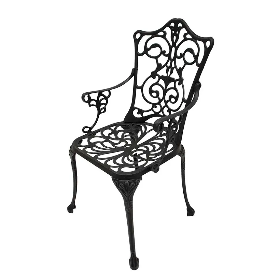 Aluguss Armlehnenstuhl für den Garten - Graziello