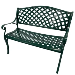 Aluminium Gartenbank in Dunkelgrün - Nisora