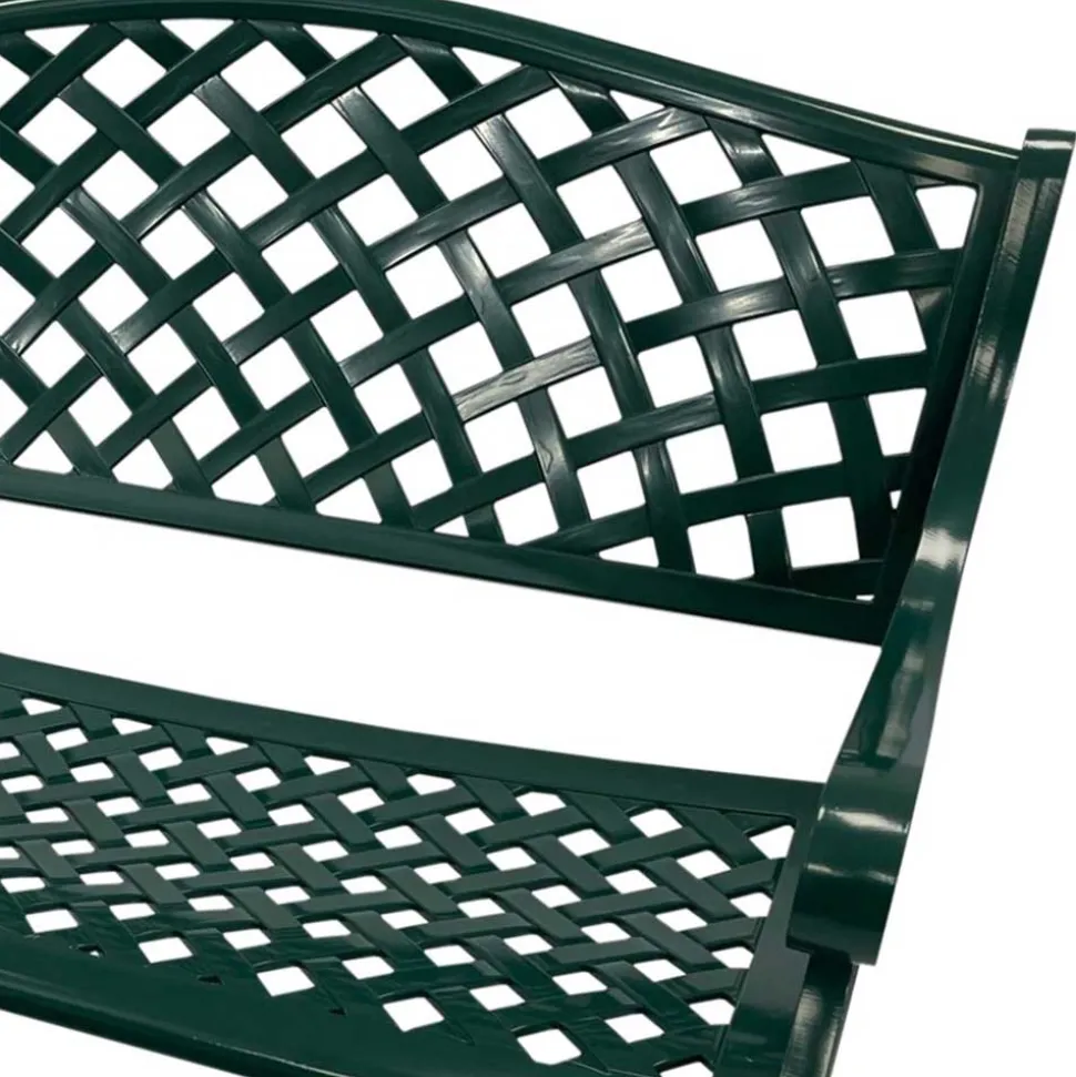 Aluminium Gartenbank in Dunkelgrün - Nisora