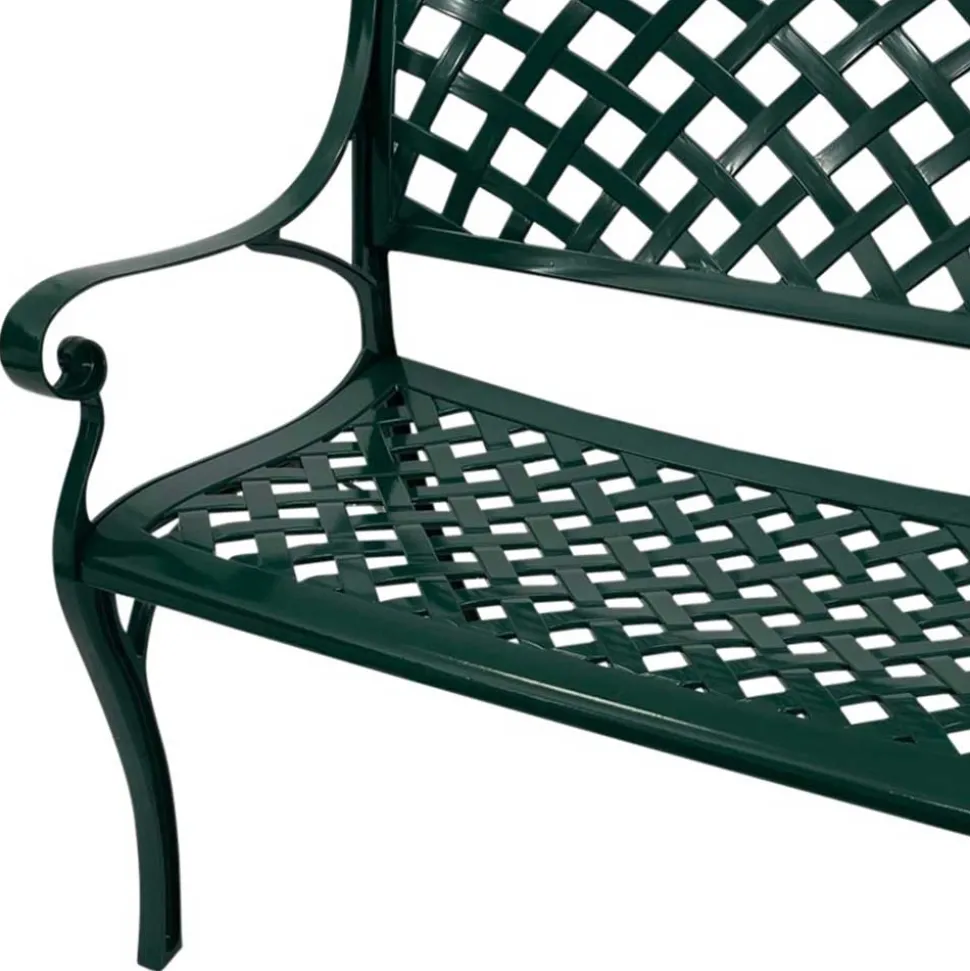 Aluminium Gartenbank in Dunkelgrün - Nisora