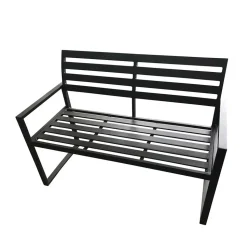 Aluminium Gartenbank mit Armlehnen - Calbanyara