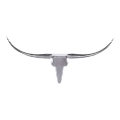 Aluminium Tierschädel mit Hörnern Stier abstrakt - Lutz