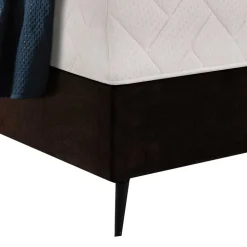 Amerikanisches Bett - Boxspring - in Dunkelbraun - Pianona