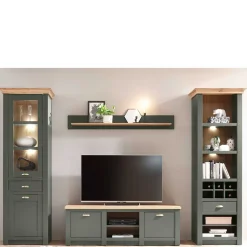 Anbauwand in Graugrün & Wildeiche - Eylan (vierteilig)