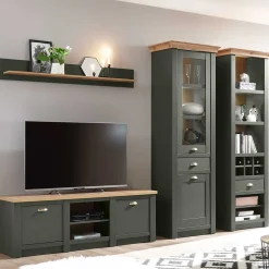 Anbauwand in Graugrün & Wildeiche - Eylan (vierteilig)