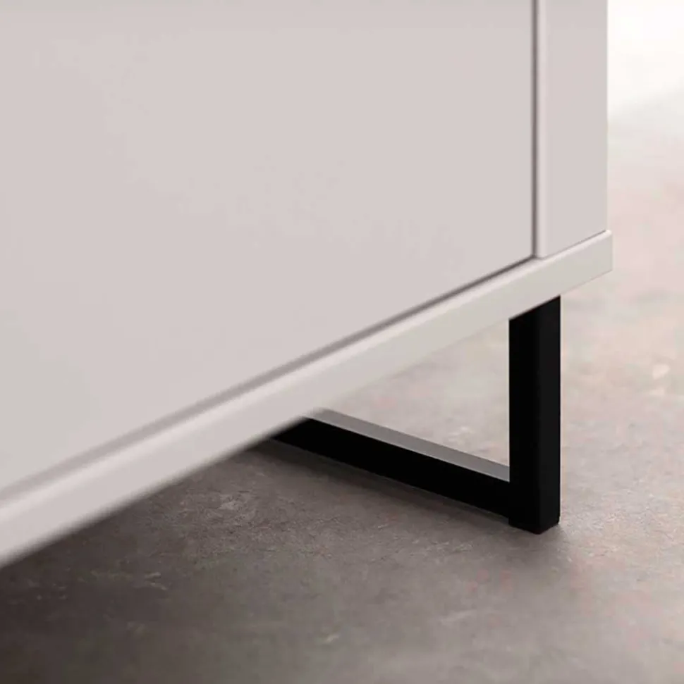 Anbauwand in Weiß mit Wildeiche - Varzino (dreiteilig)