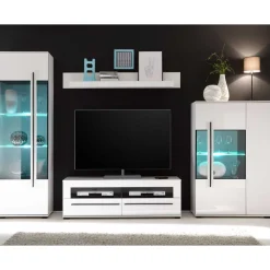 Anbauwand Jetongos in Weiß Hochglanz (vierteilig)