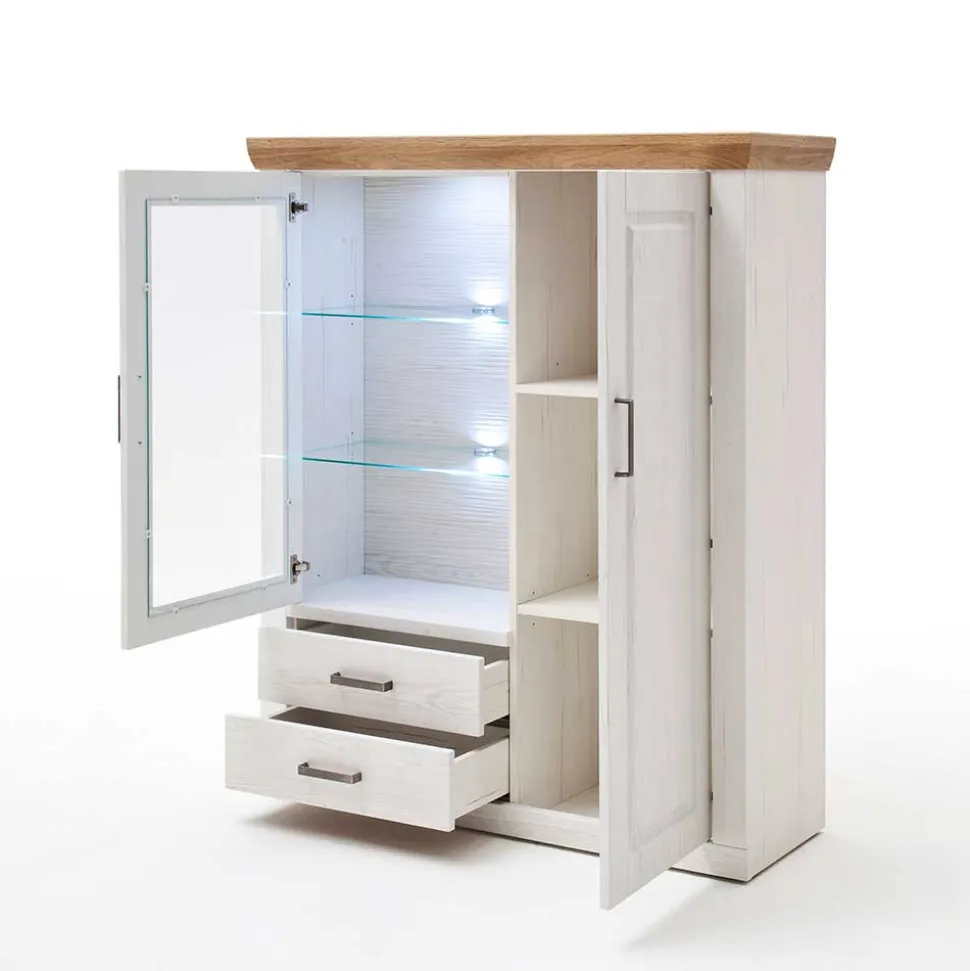 Anbauwand Set im Country Style - Samula (vierteilig)