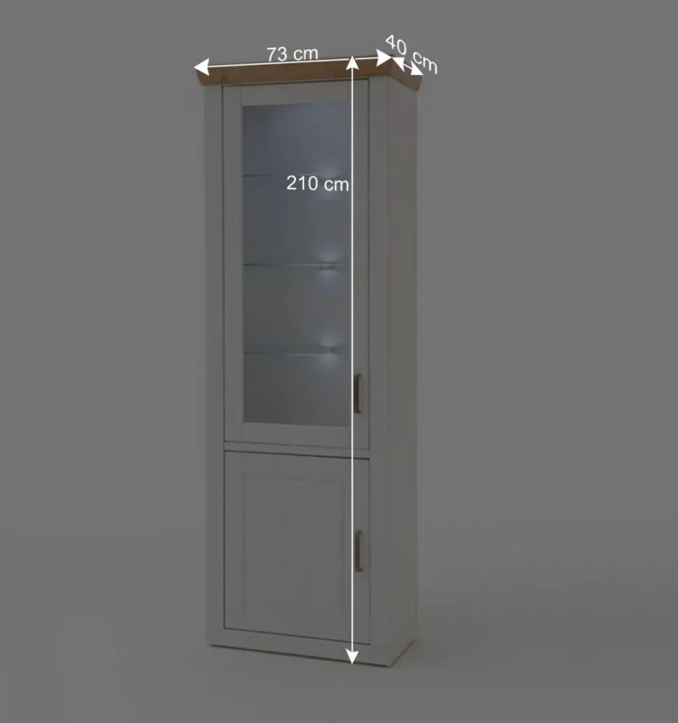 Anbauwand Set im Country Style - Samula (vierteilig)