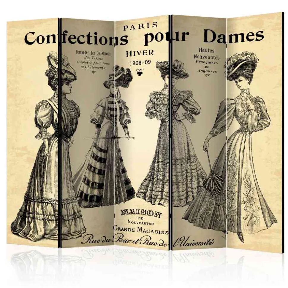 Ankleidezimmer Paravent Vintage Damenmode - Sirium