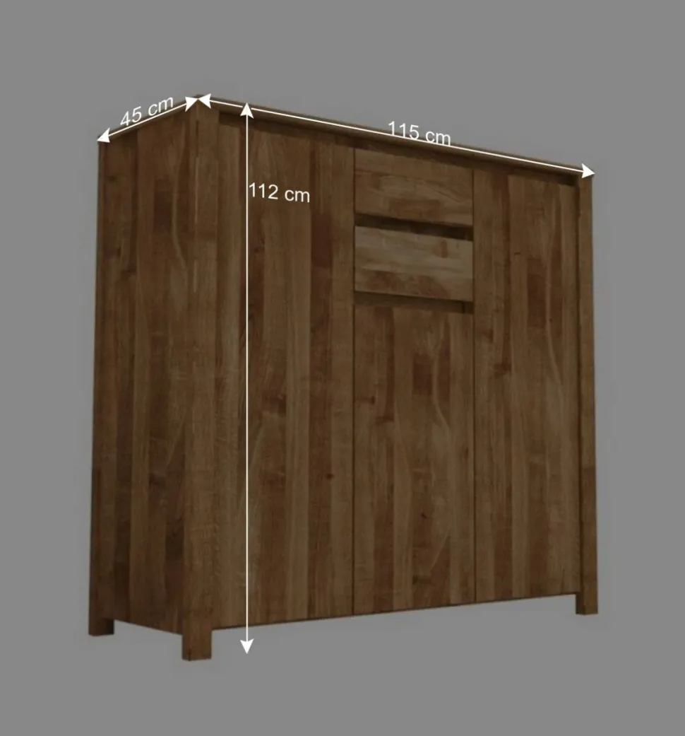 Anrichte Nadalia aus Wildeiche Massivholz