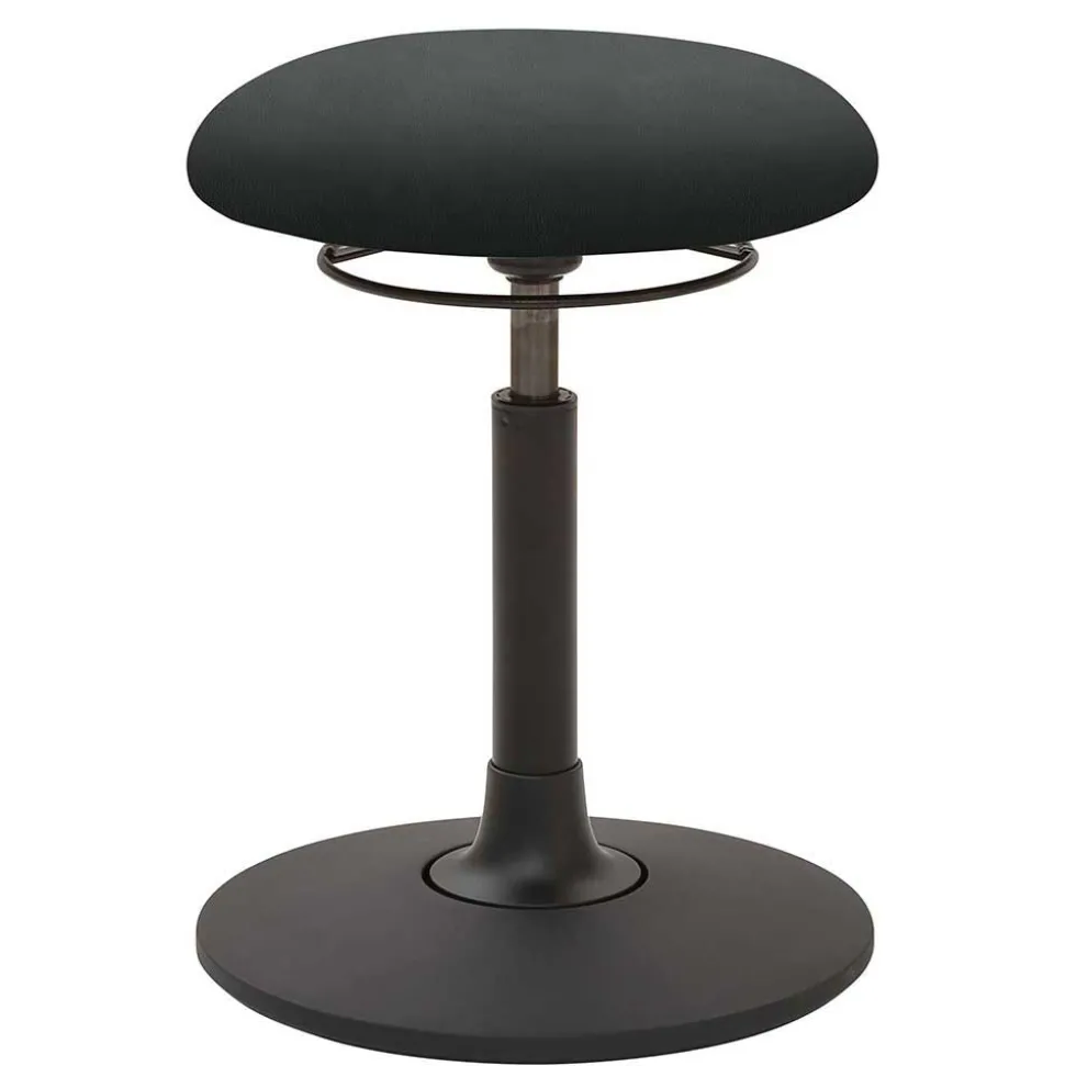 Arbeitshocker für aktives Sitzen in Schwarz - Moorland