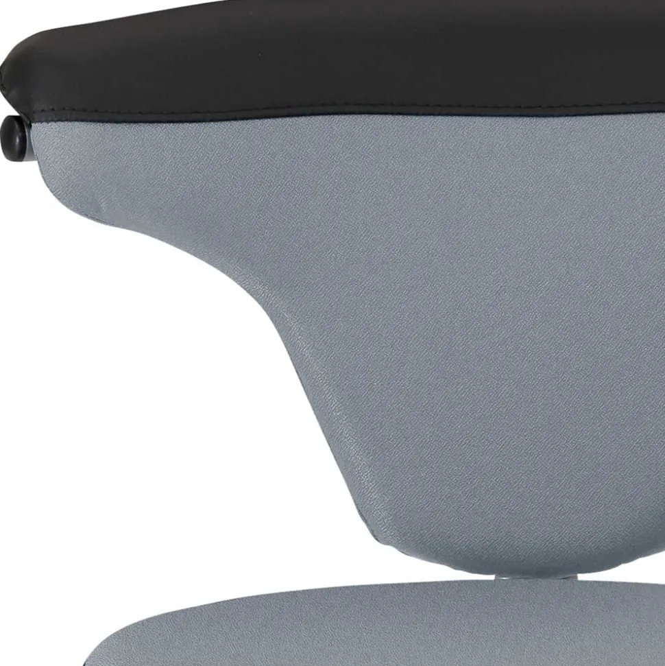 Arbeitshocker mit Lehne in Grau Schwarz - Camcupa