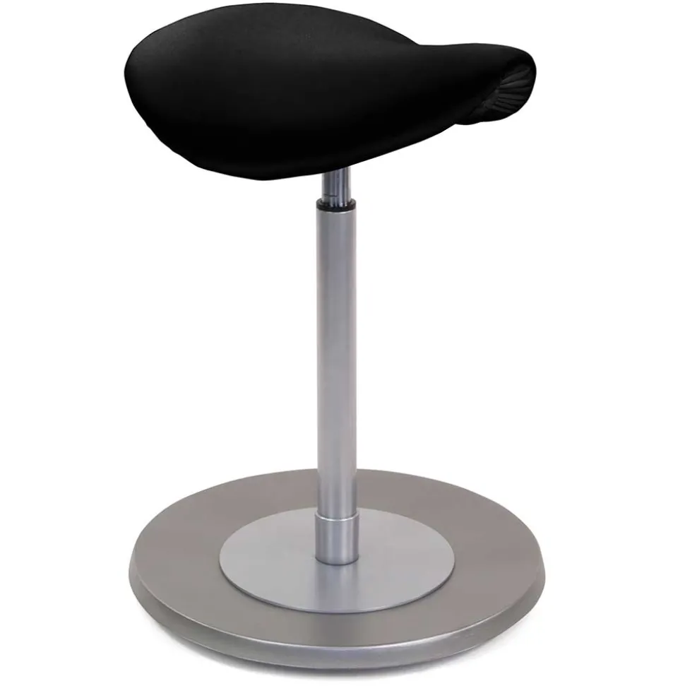 Arbeitshocker mit Sattelsitz in Schwarz - Simeona