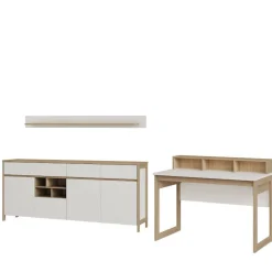 Arbeitszimmer Möbel-Kombi in Weiß - Ovidio (dreiteilig)